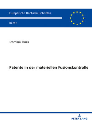 cover image of Patente in der materiellen Fusionskontrolle